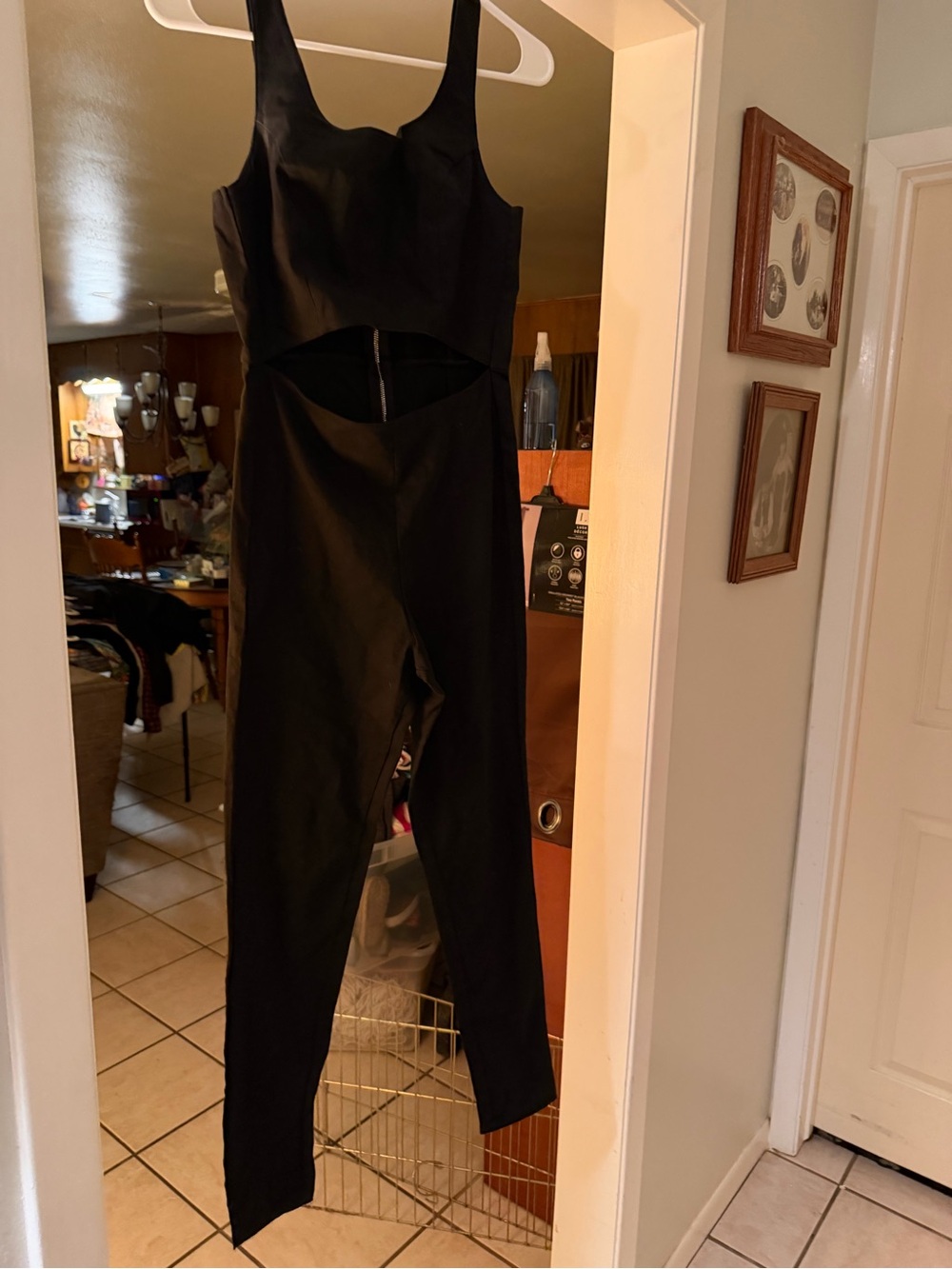Adika Black Sleeveless Cutout Jumpsuit